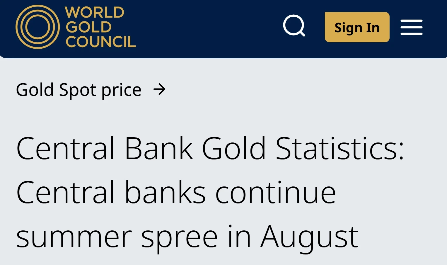 🌏39 тонн — чистые покупки золота мировыми центробанками в августе, — WGC
