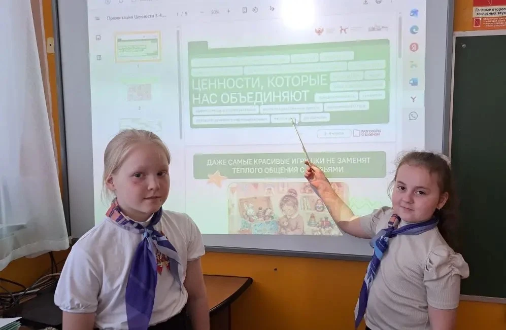 🇷🇺 18 мая в нашей школе прошли занятия из цикла «Разговоры о важном» ✨  Тема встречи — «Ценности, ко
