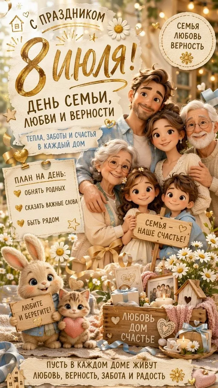 ❤️ Друзья, с Днем семьи, любви и верности! Пусть в ваших семьях царит мир и благополучие! #семья46