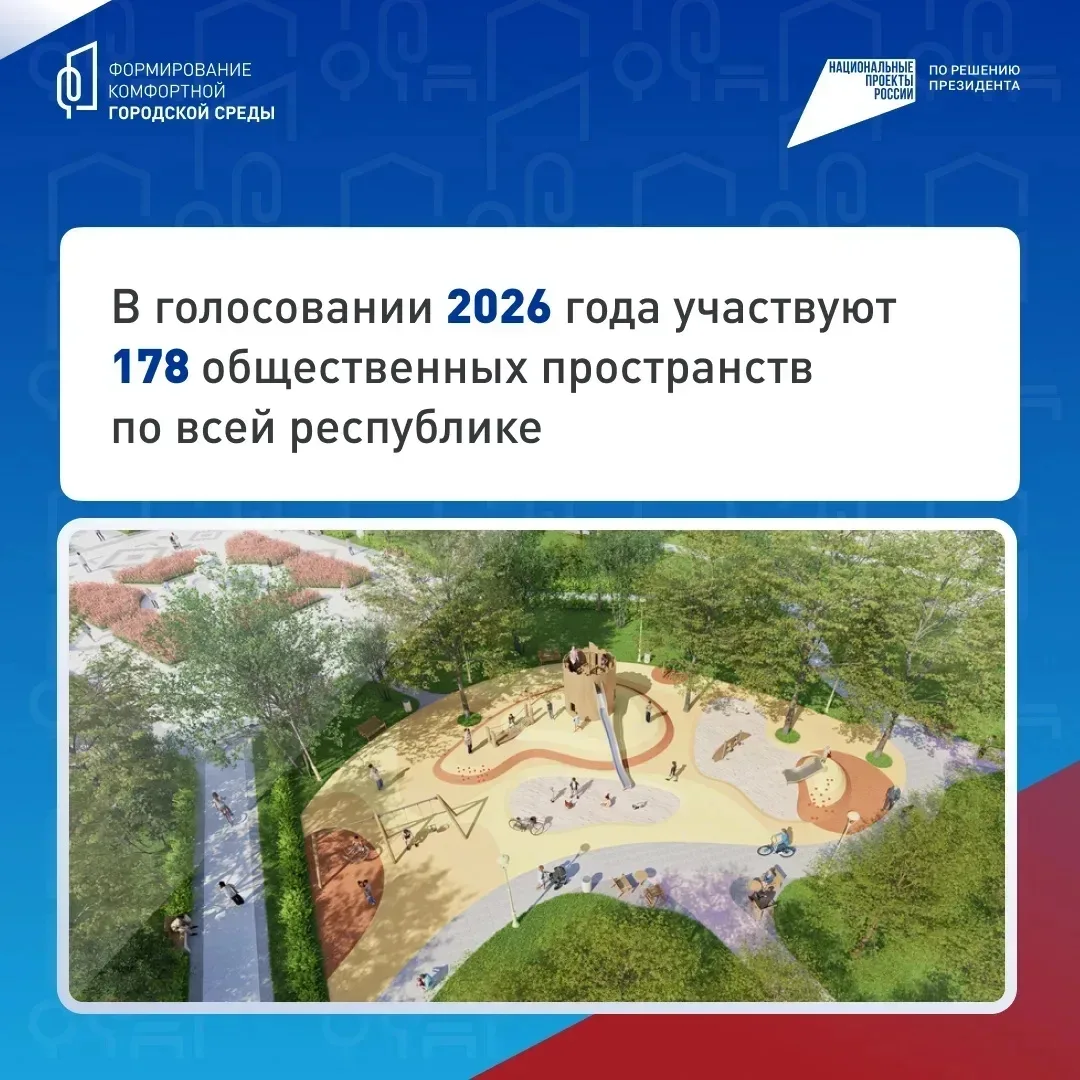 ❗️Напоминаем!  🌳 Продолжается всероссийское онлайн-голосование за объекты благоустройства! Голосован