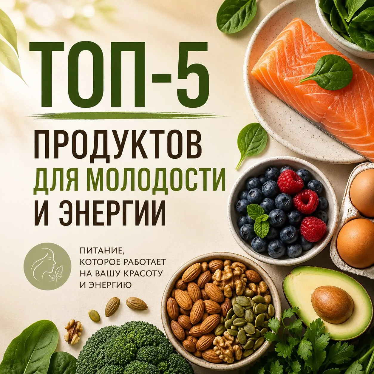Топ-5 продуктов для молодости и энергии