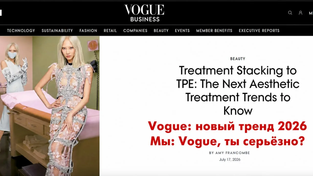 Vogue открыл treatment stacking. Капитан Очевидность, но красиво.