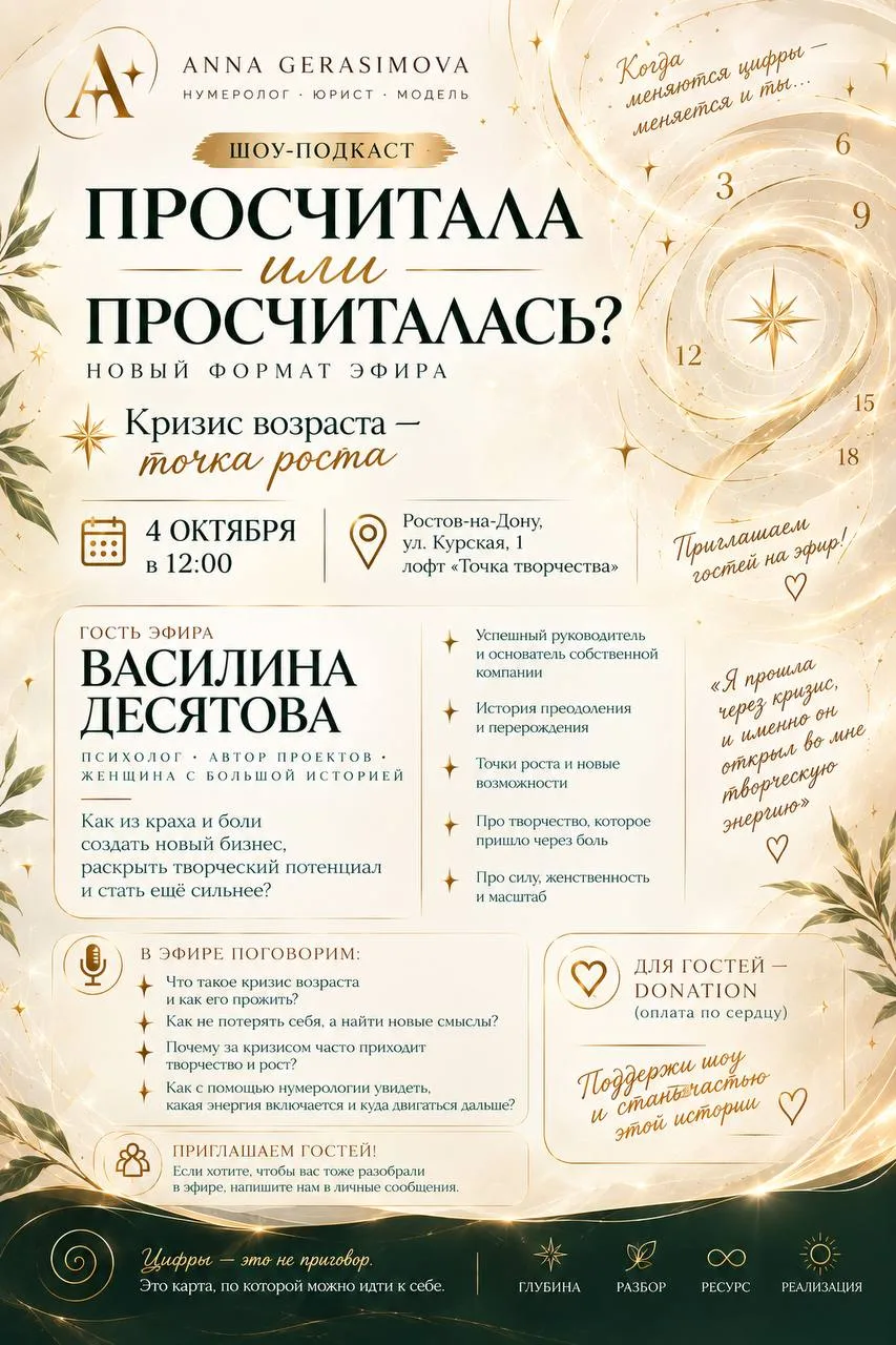 Всем привет. Хотите увидемся?  Тогда приглашаю вас 4 октября на эфир, где я стану участ...