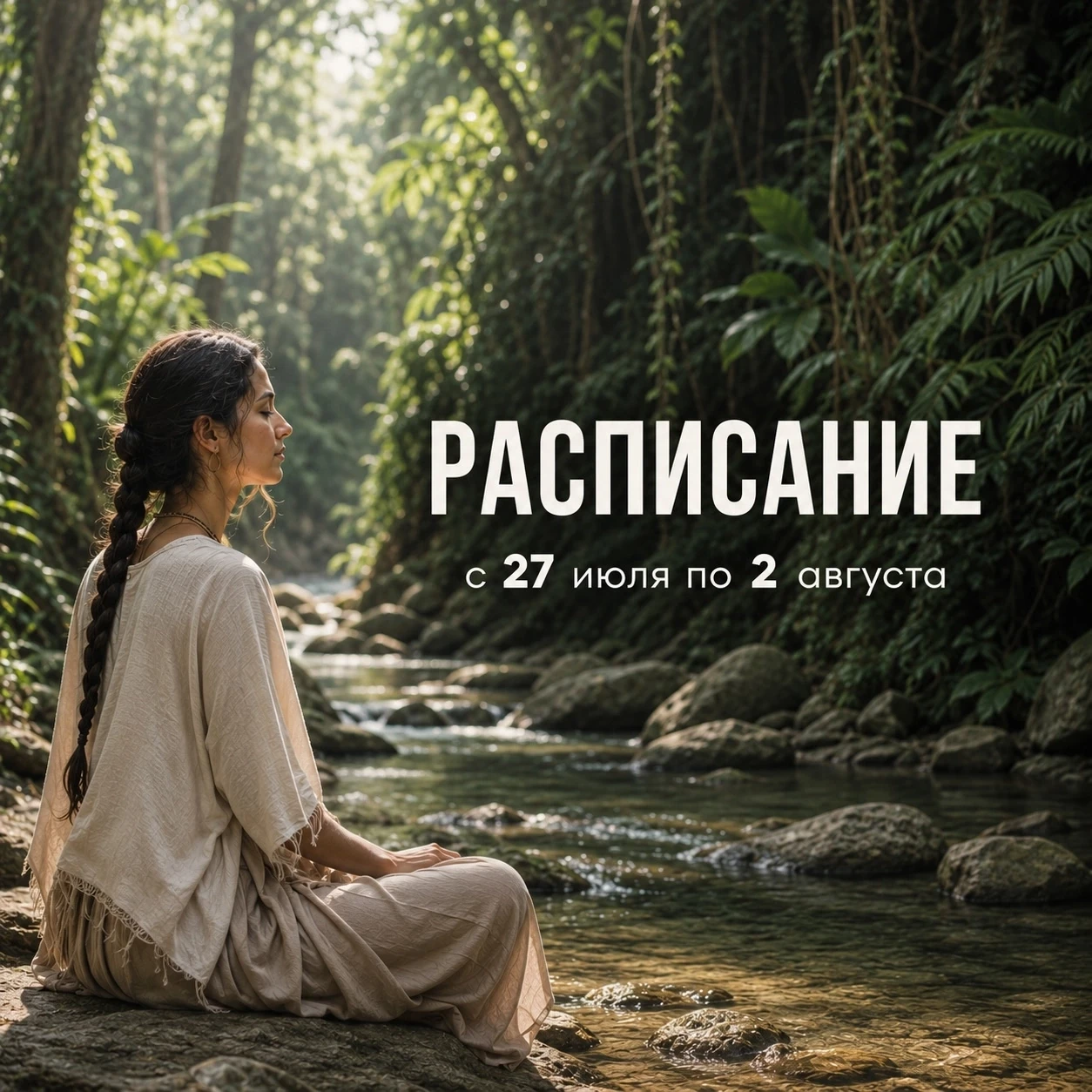 🌷 РАСПИСАНИЕ на неделю (с 27.07 по 02.08)💖