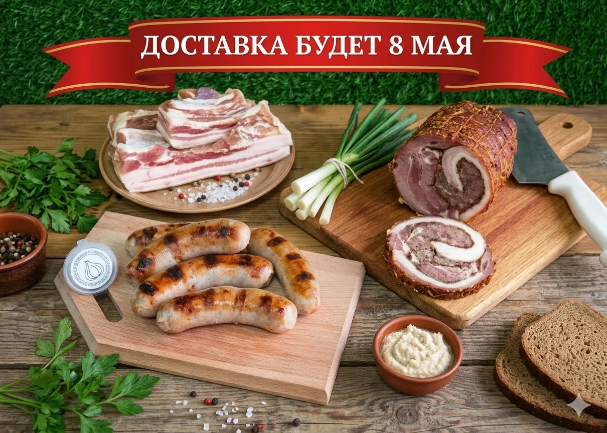 Друзья, доставка к празднику будет 8го МАЯ!