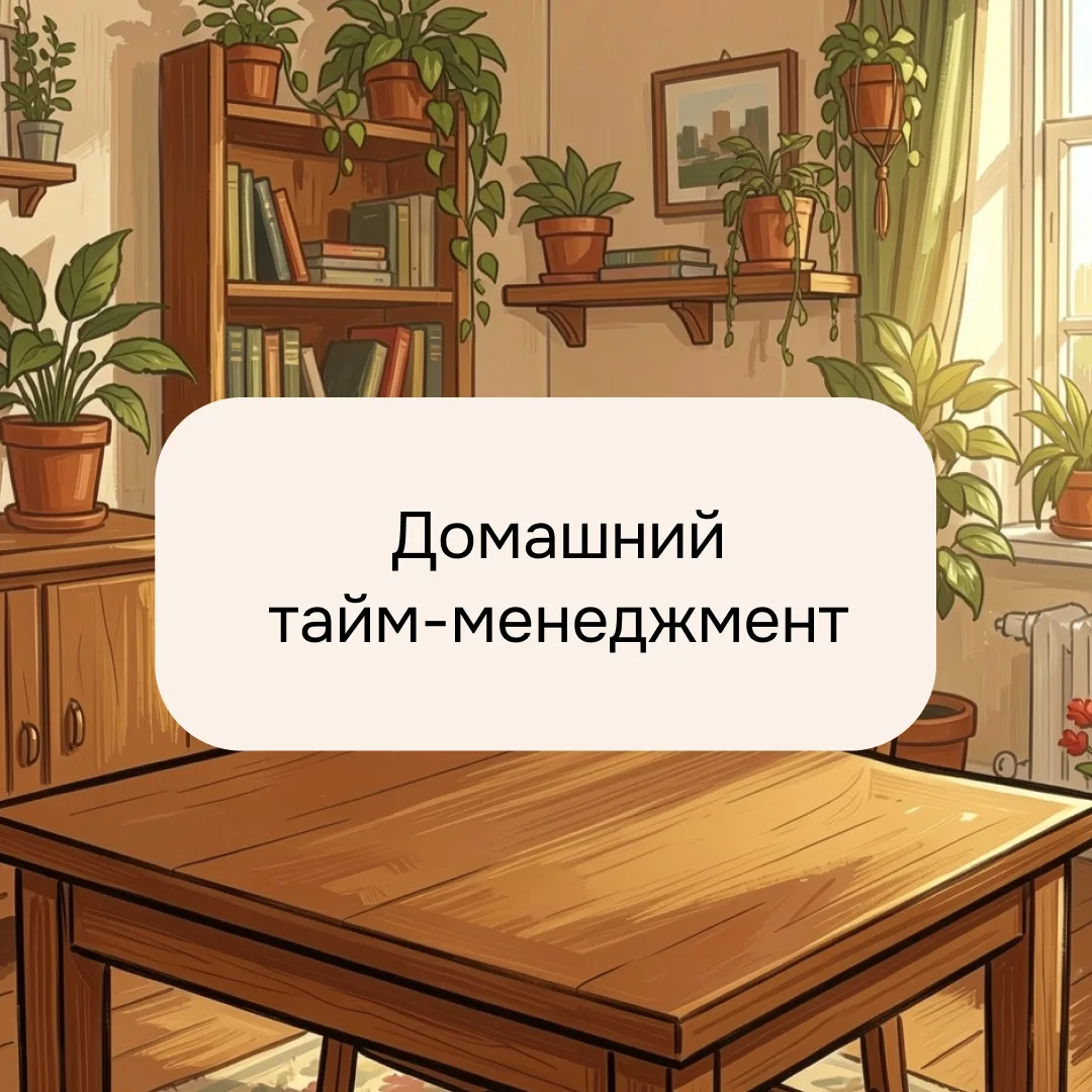 Домашний тайм-менеджмент 

Этот инструмент помогает навести порядок в делах и снизить тревогу. Когда