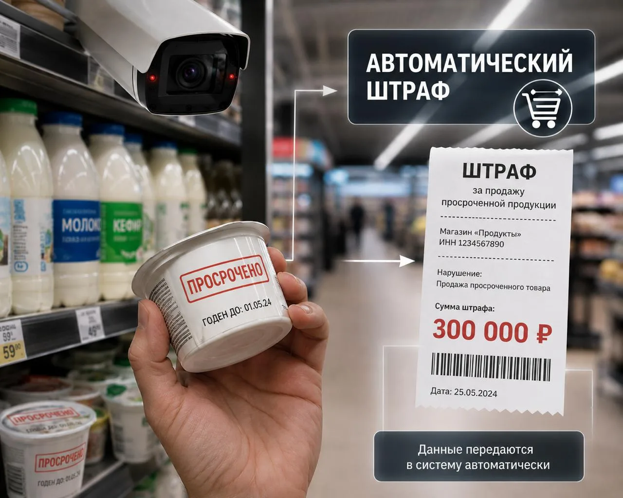 ⚠️ Магазинам начнут автоматически выписывать штрафы