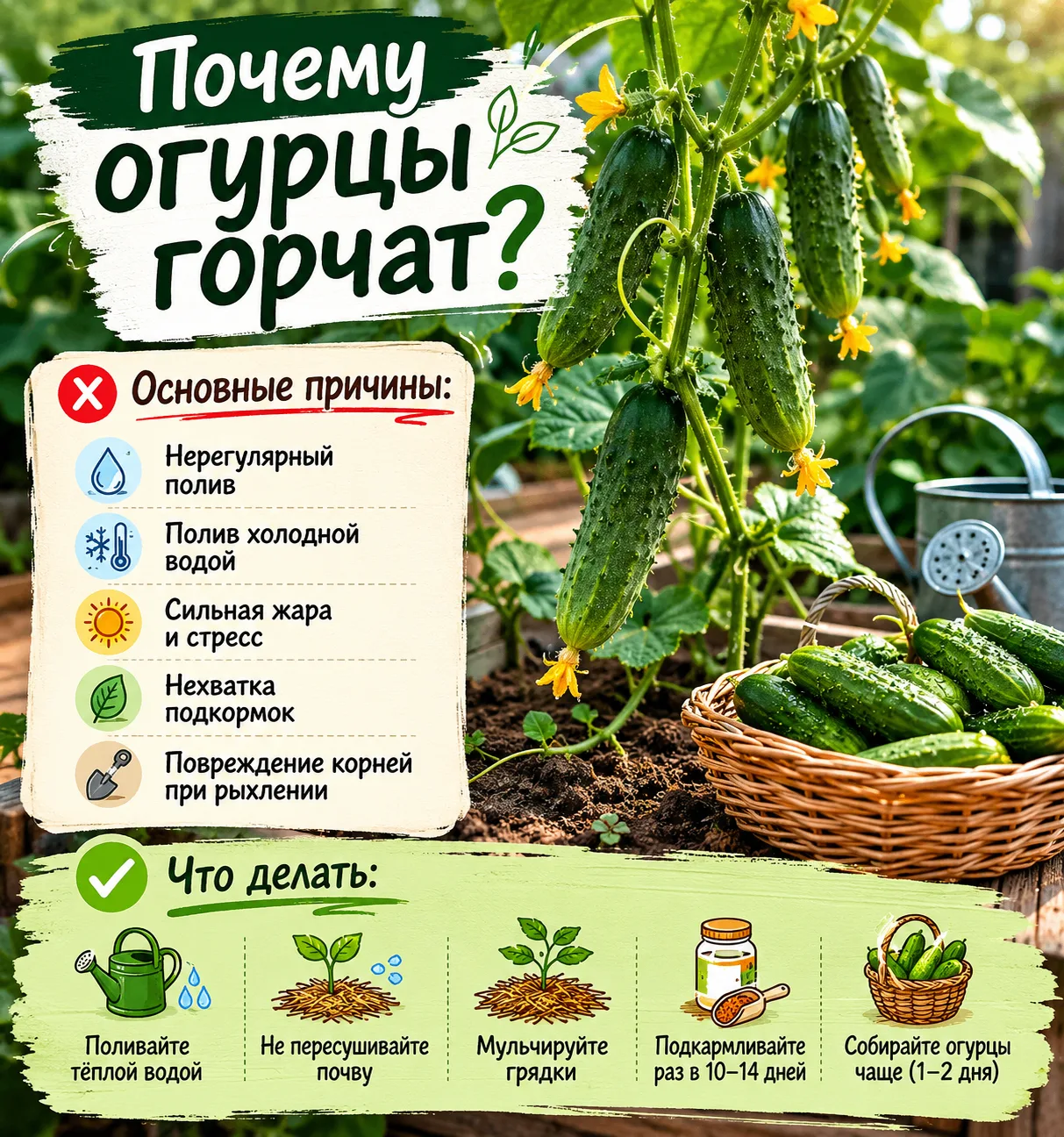 🥒 Почему огурцы горчат?
