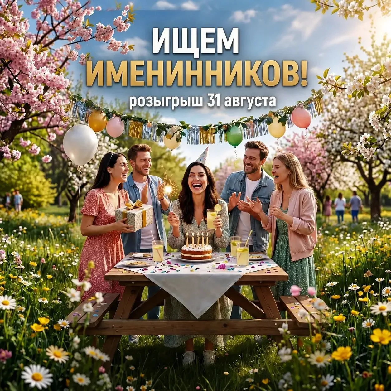 ⏫Ищем именинников августа! Участвуем в розыгрыше