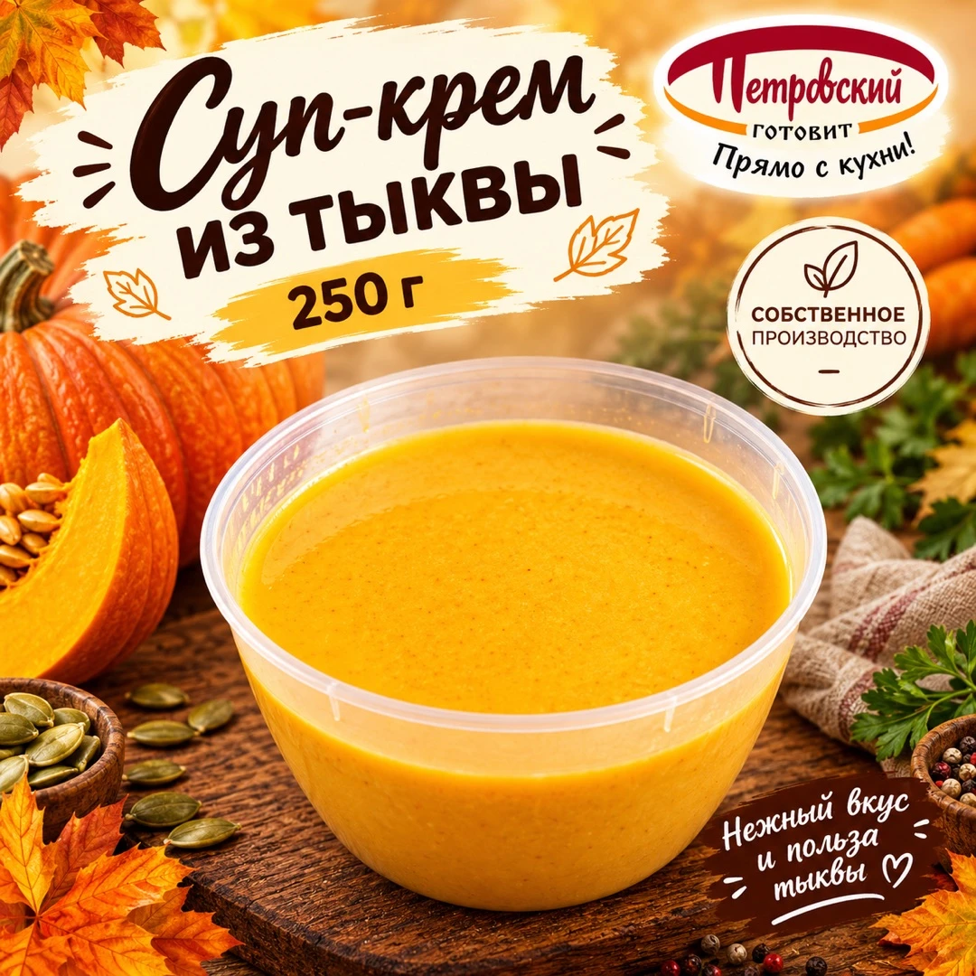 🎃 Суп-крем из тыквы 250 г — собственное производство!