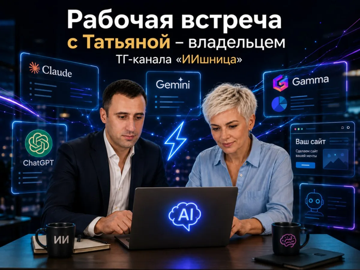 Сегодня встретился с автором канала «ИИшница» 🤝