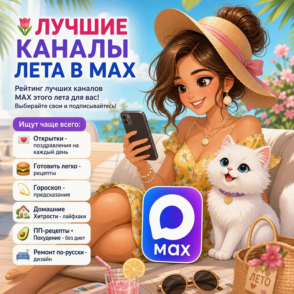 🌷 ЛУЧШИЕ КАНАЛЫ ЛЕТА В MAX