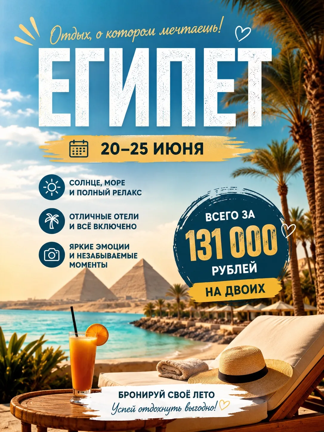 Сделали подборку на классные отели Египта, достойные - цена качество 👍