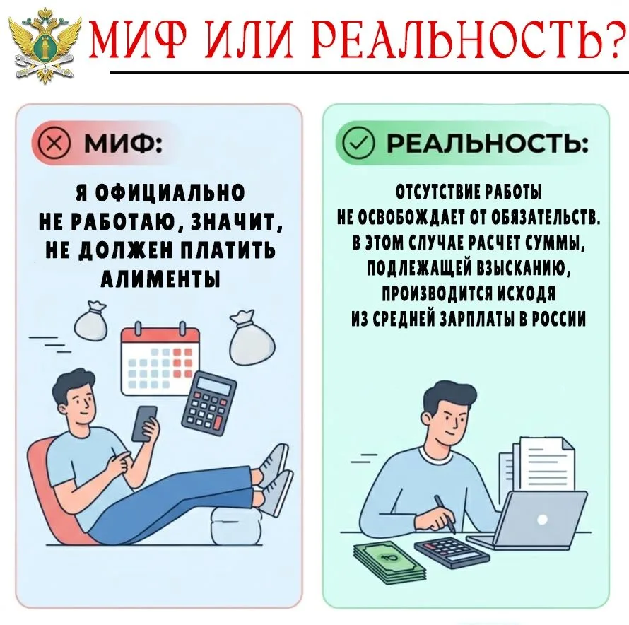 ❓️Миф или реальность? Судебные приставы развеивают главные заблуждения о долгах по алим...