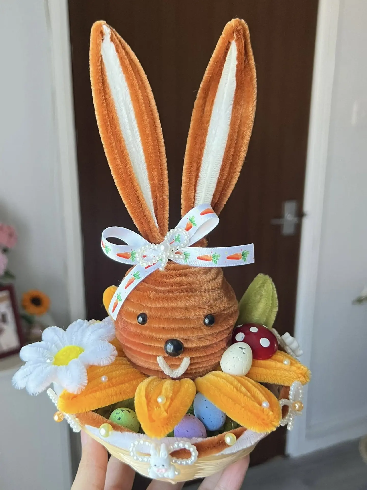 🐰🌸 Готовимся к Пасхе!   Готовлю МК по веточке вербы, а пока делаем милых пасхальных кроликов из сине