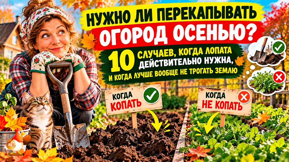 🍂 Копать или бросить лопату – 10 случаев, когда огород осенью действительно нужно пере...