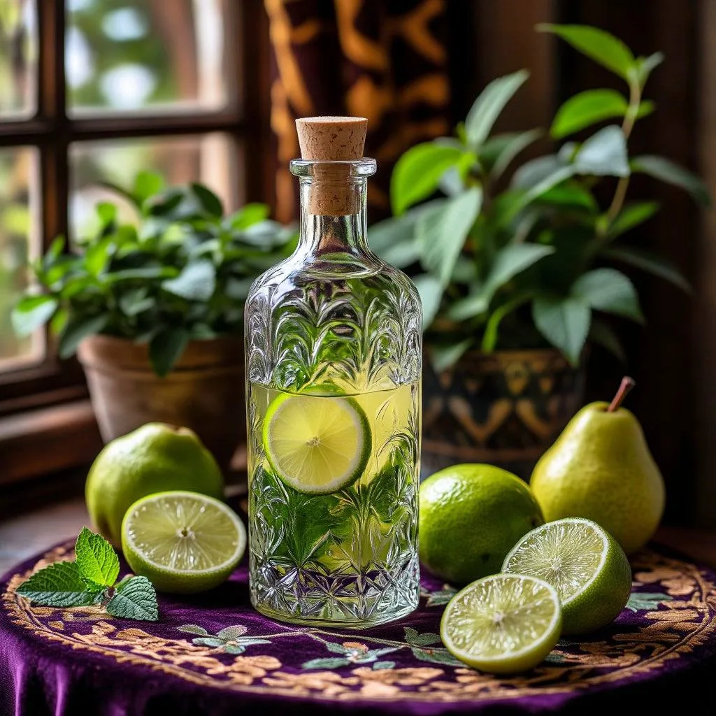 Настойка на груше, мелиссе и лайме 🍐🍋