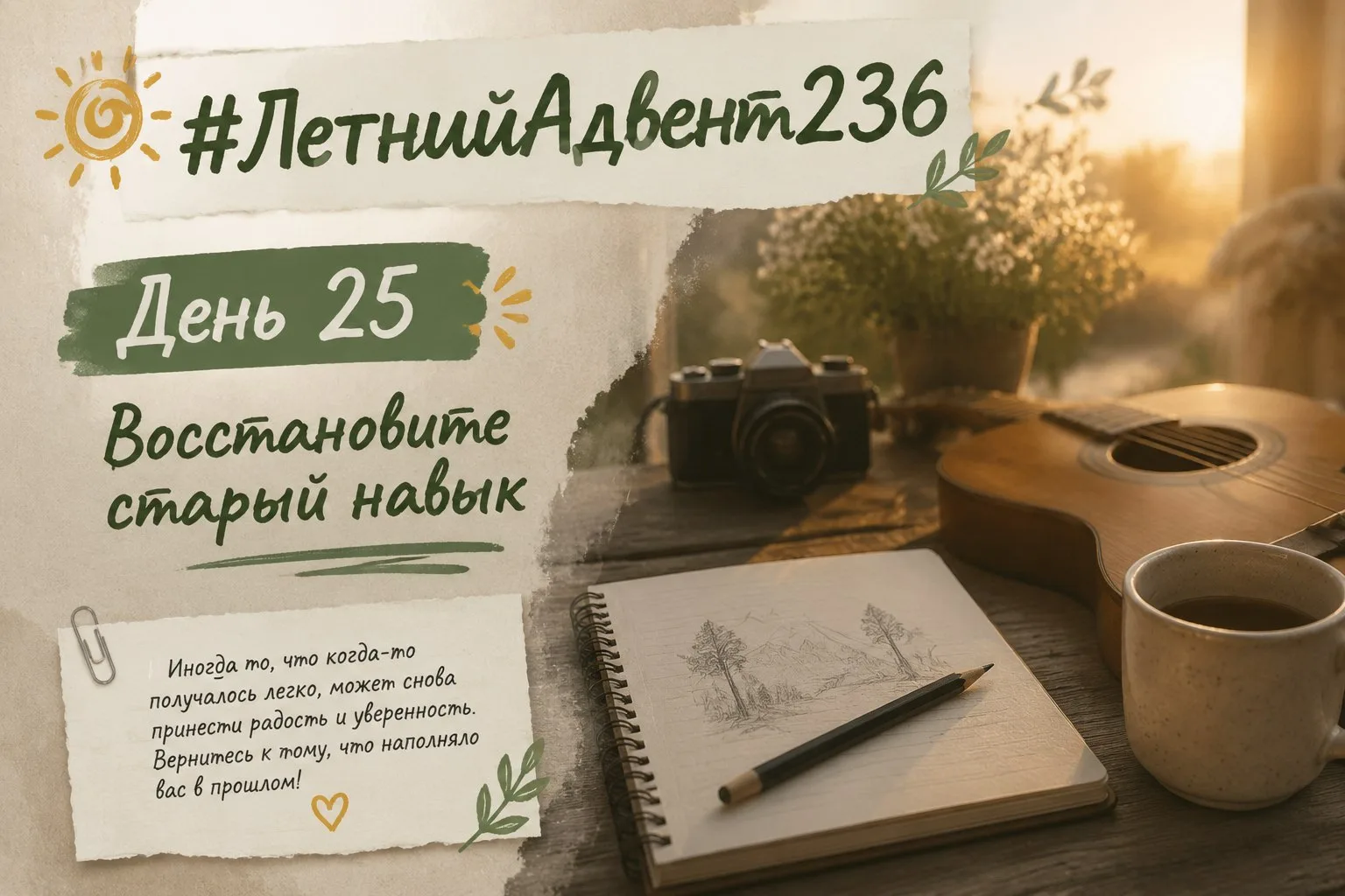 🌟 Вдохновляйтесь на новые достижения! 🌟

Может, вы когда-то танцевали, играли на гитаре, писали ст