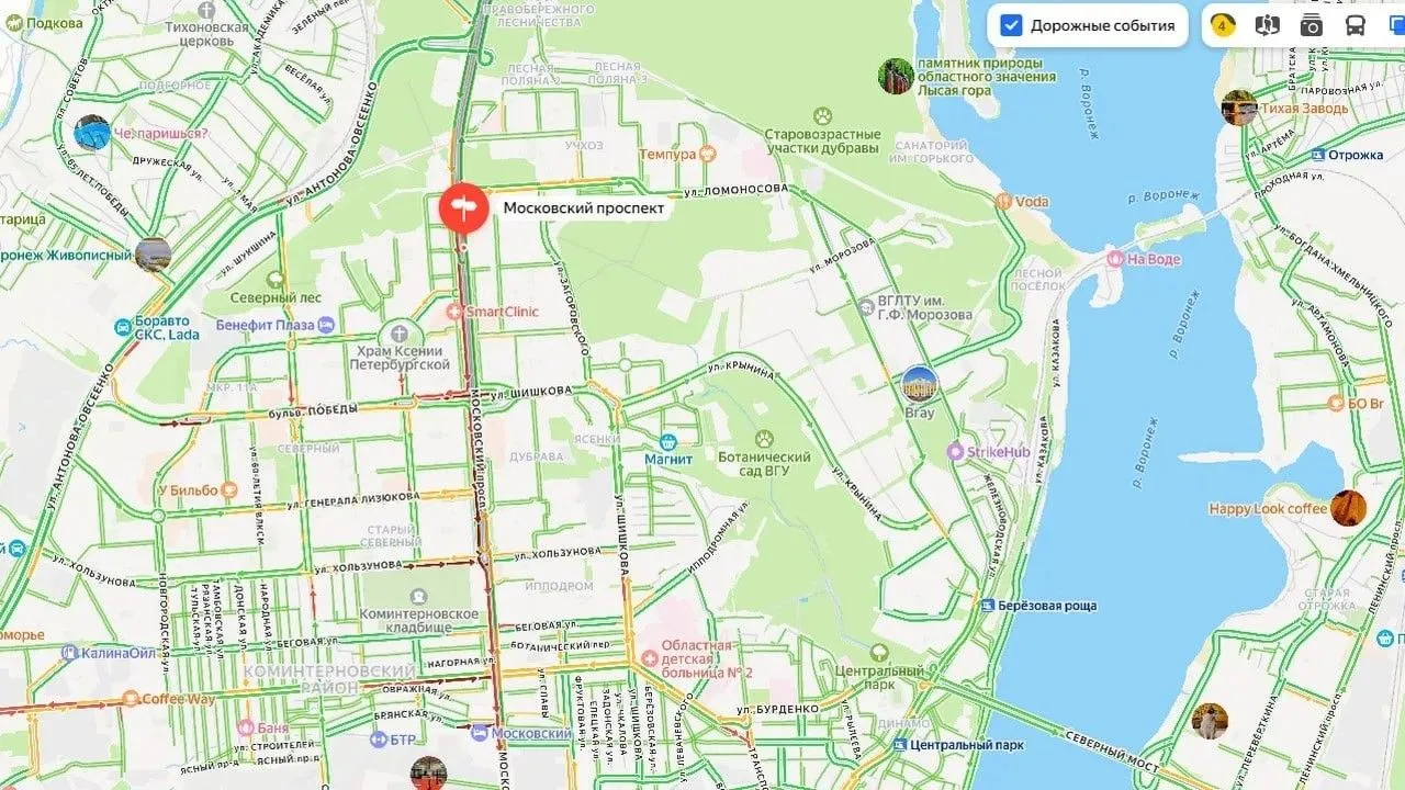 🚘Воронежцы застряли в пробках на Московском проспекте