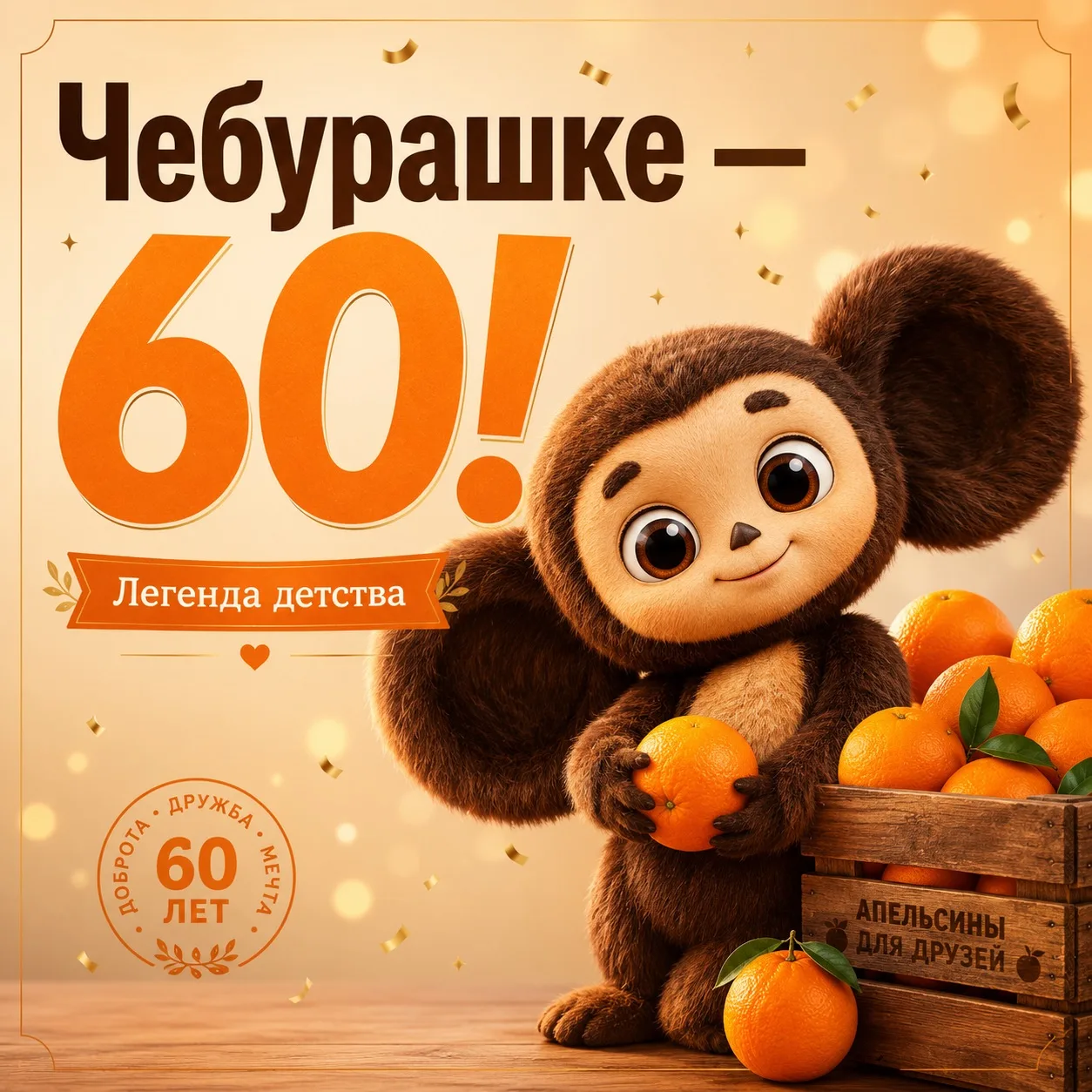 🍊 Сегодня праздник у героя, которого знают и любят уже несколько поколений.