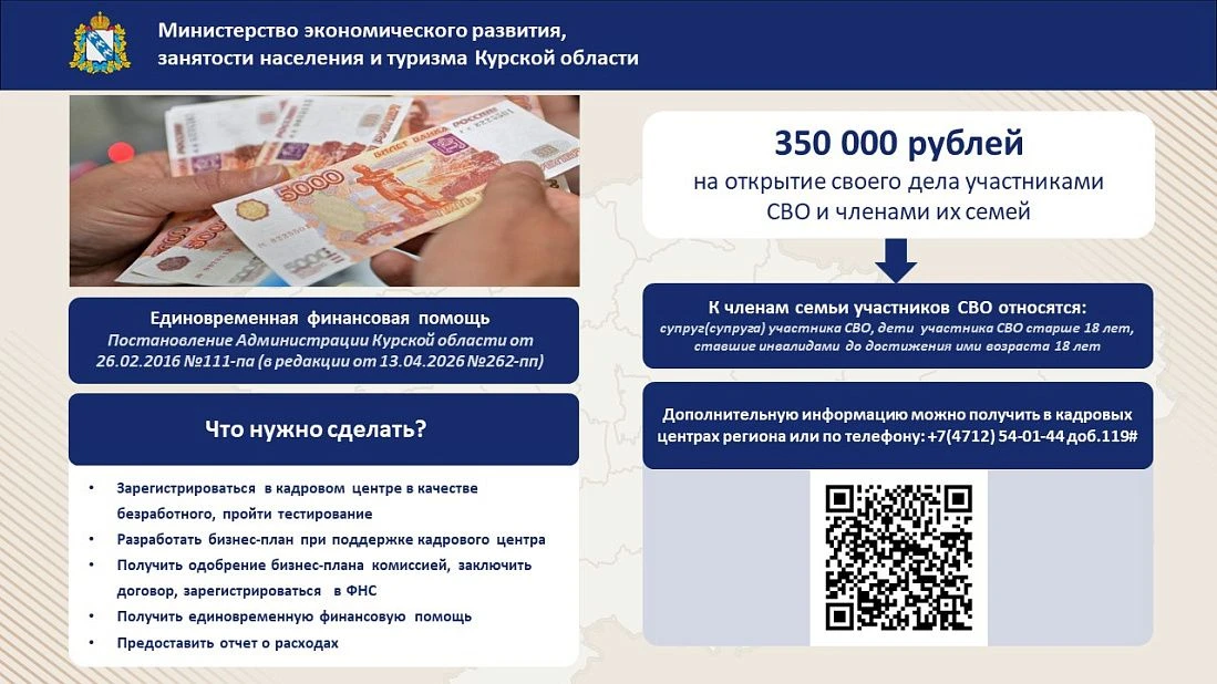 💼 В Курской области доступна господдержка для открытия собственного дела

Служба занятости помогает