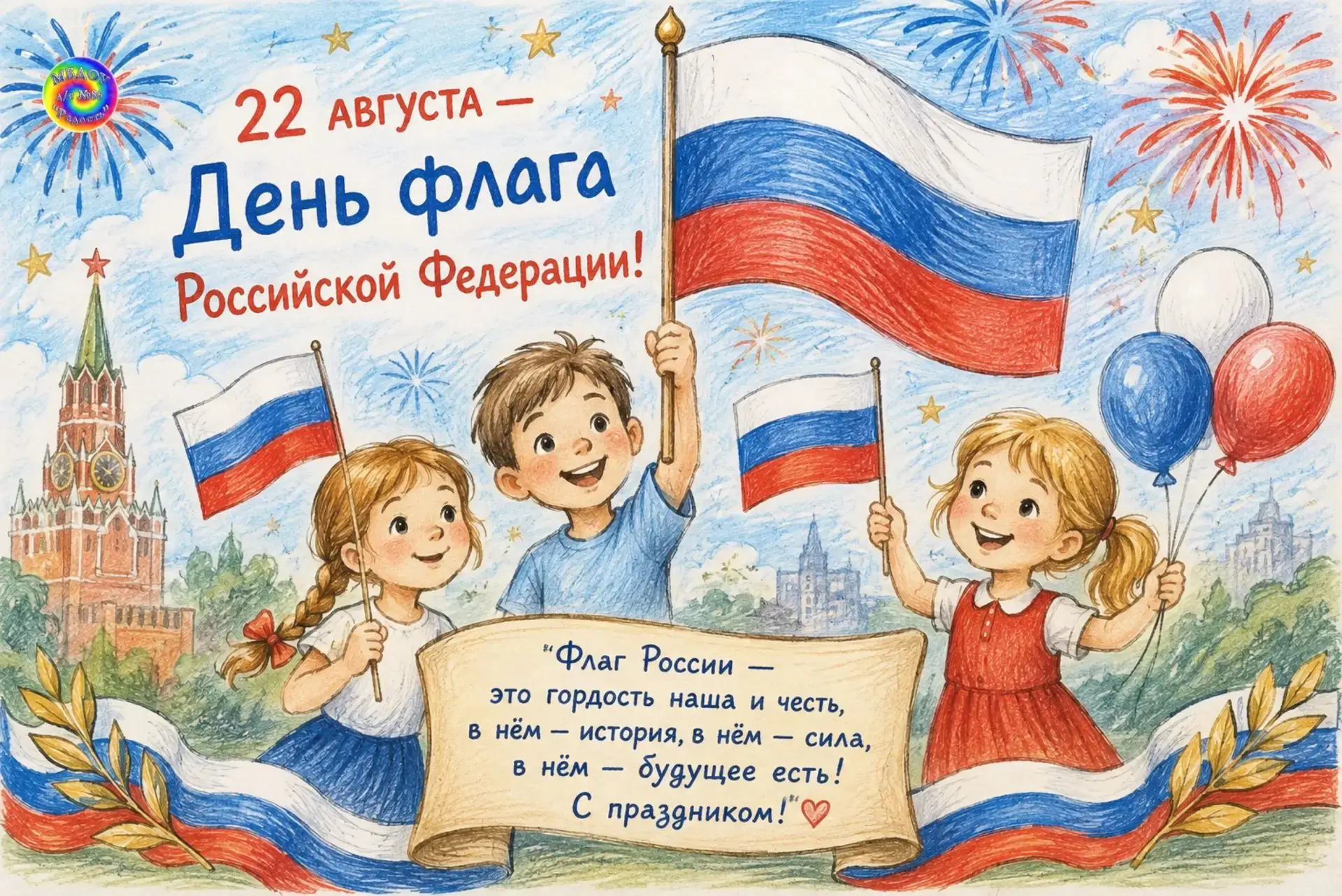 🎉22 АВГУСТА — ДЕНЬ ГОСУДАРСТВЕННОГО ФЛАГА РОССИЙСКОЙ ФЕДЕРАЦИИ🇷🇺