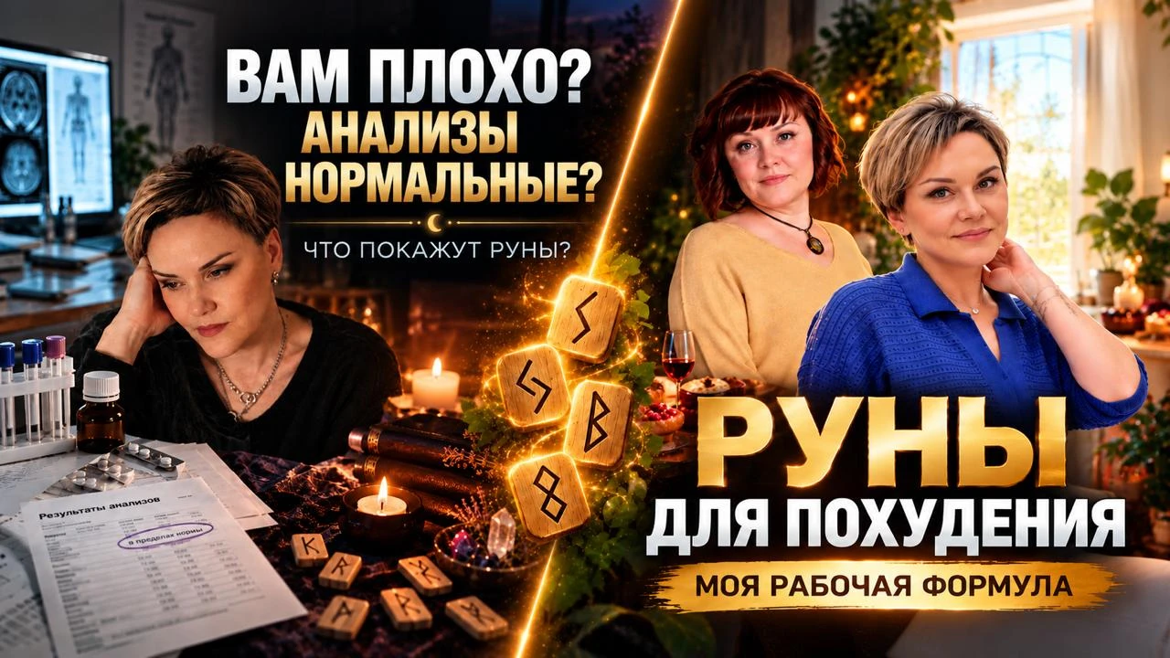 2️⃣ полезных ролика про здоровье + моя рабочая руническая формула похудения