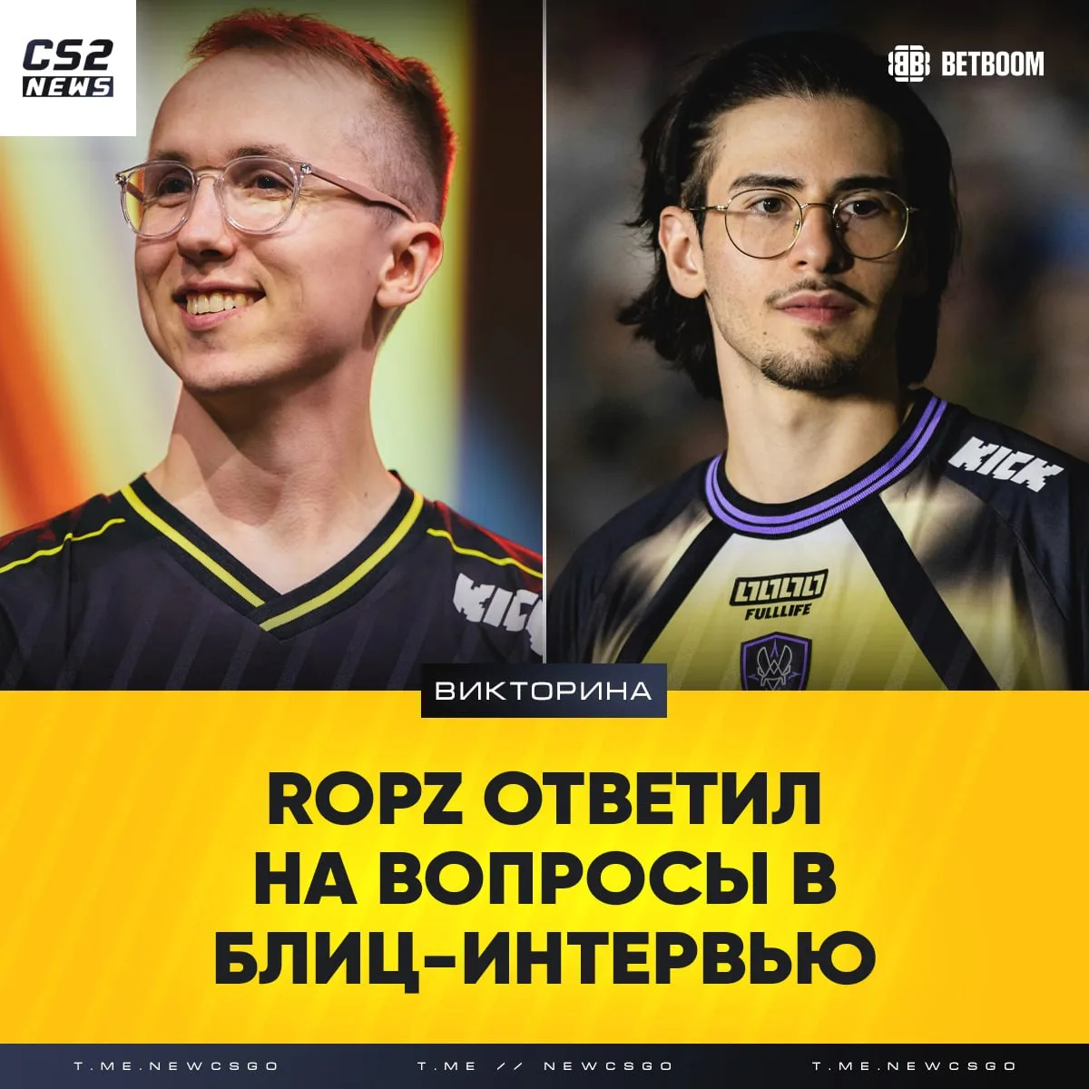 🤔 ropz поучаствовал в блиц-опросы о жизни и игре: