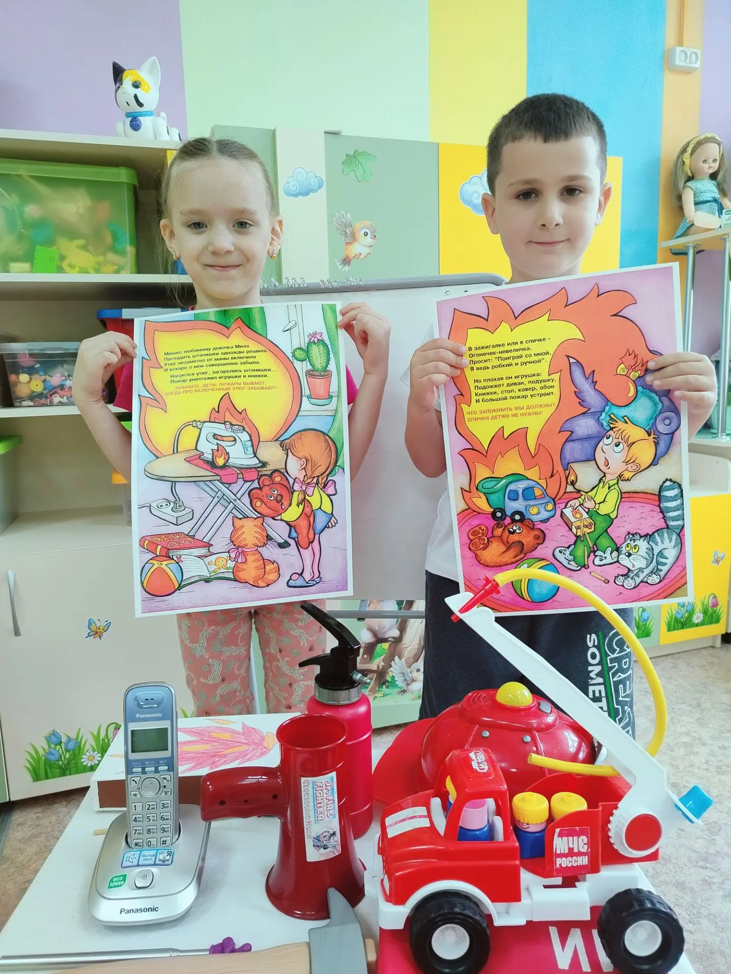 Пожарная безопасность 🧯 Сегодня в старшей группе прошёл серьёзный разговор об осторожн...