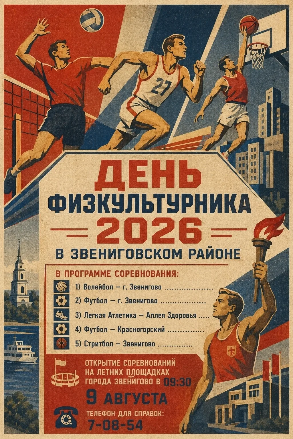 ⛹‍ 9 августа 2026 года в Звениговском районе пройдет празднование
"Дня Физкультурника".

💪 Сильнейш