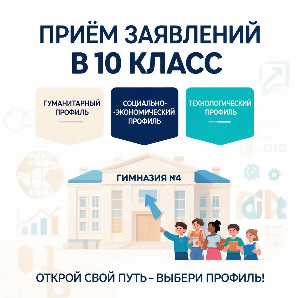 Уважаемые родители, прием документов для зачисления в 10 класс будет проходить 7, 8 июля 2026 года с