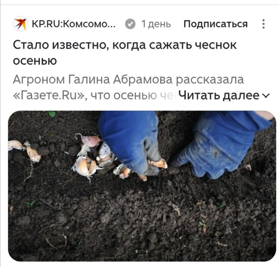 Попалось в ленте) сижу смеюсь -ну, да, до этого никто не знал, когда сажать))). В средн...