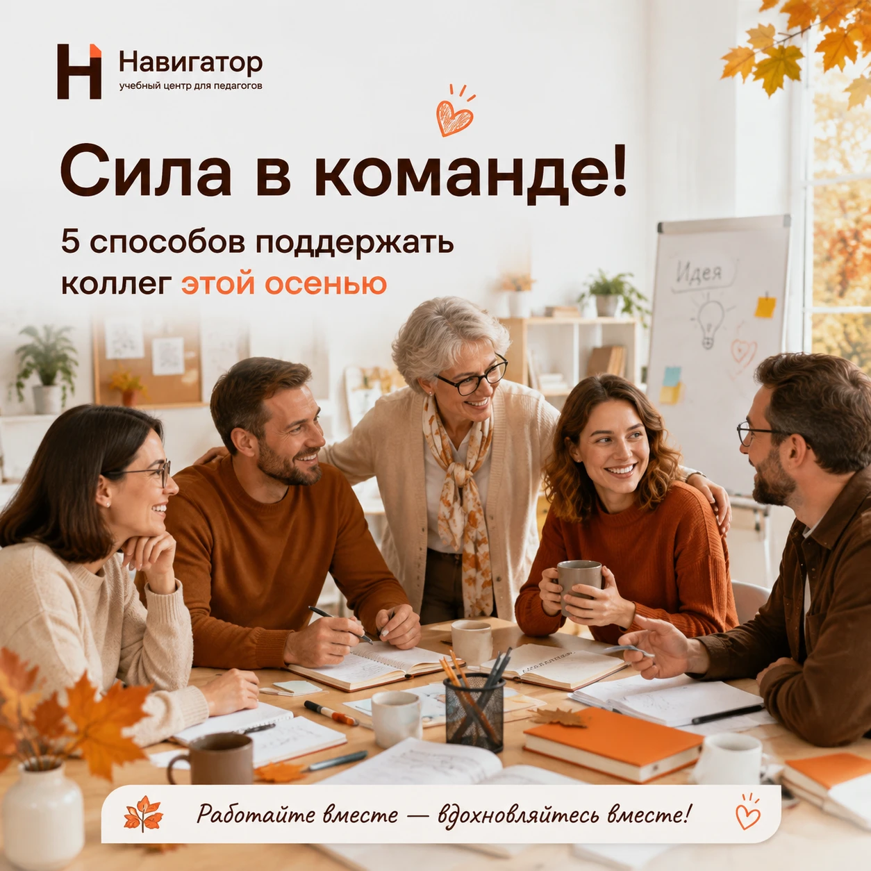 👩‍🏫 Сила в команде: 5 способов наладить поддержку среди коллег в первые недели осени