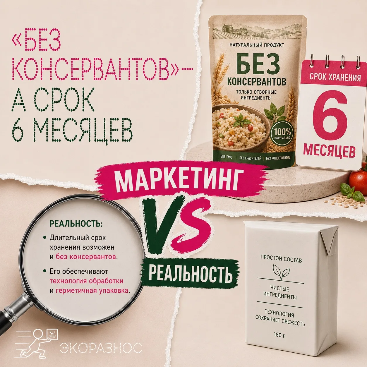 Без консервантов — а срок 6 месяцев