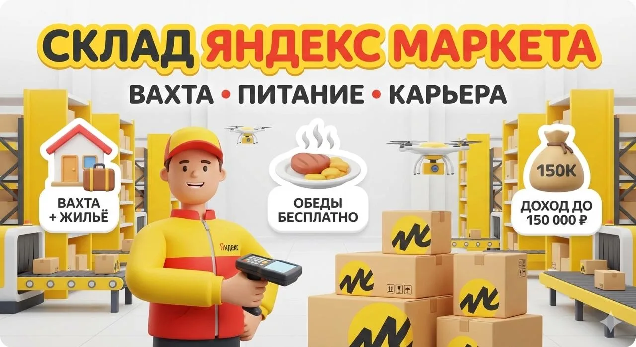 📦 ЗАРАБАТЫВАЙ НА МАРКЕТПЛЕЙСАХ: Склад Яндекс Маркета ждёт тебя!  Хочешь стабильность и доход, на кот