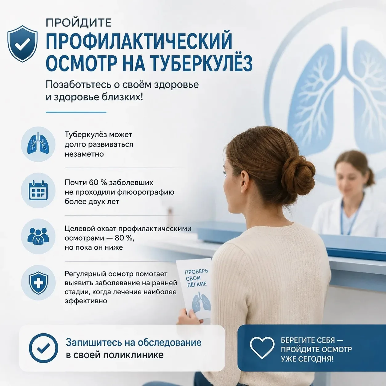Регулярное прохождение флюорографии - важнейший шаг в профилактике туберкулеза