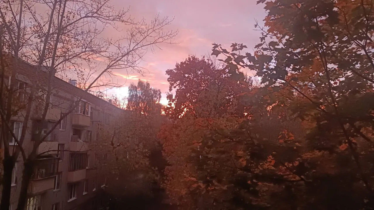 🌤В Старом Марфино тоже можно было увидеть прекрасные осенние закаты!