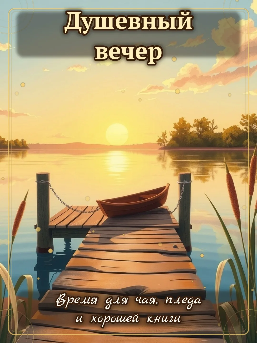 🍂 Душевный вечер! Время для чая, пледа и хорошей книги.