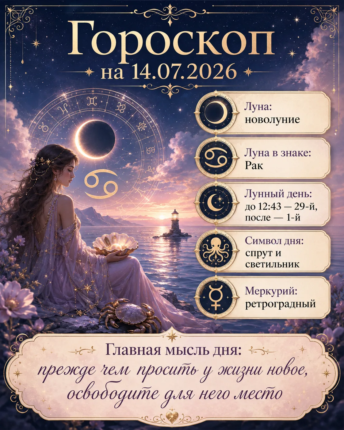 Гороскоп на 14.07.2026