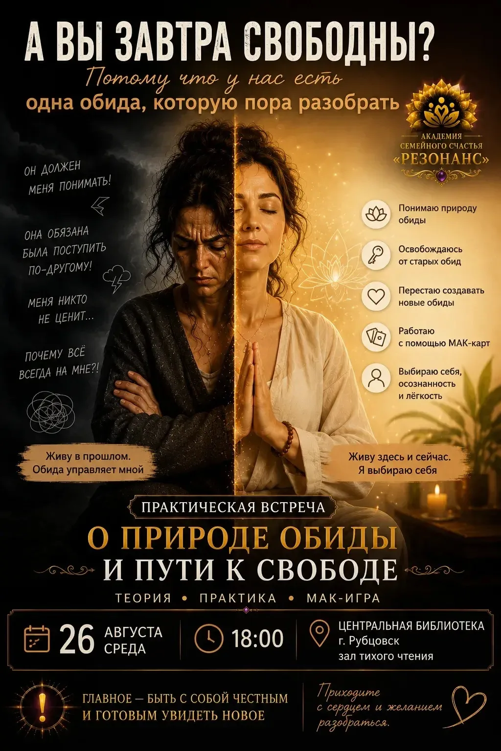 А ВЫ ЗАВТРА СВОБОДНЫ? Потому что у нас есть одна обида, которую пора разобрать 😉
