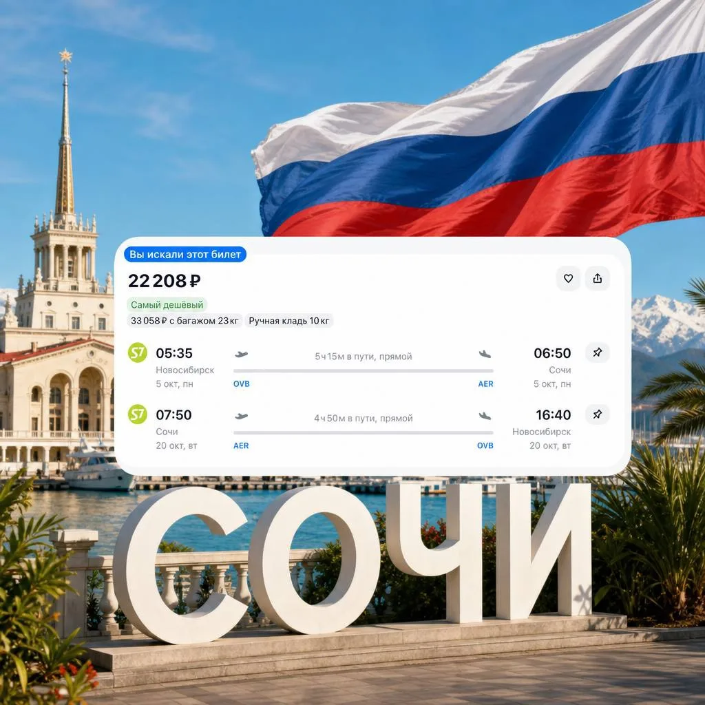 Улететь из Новосибирска в Сочи