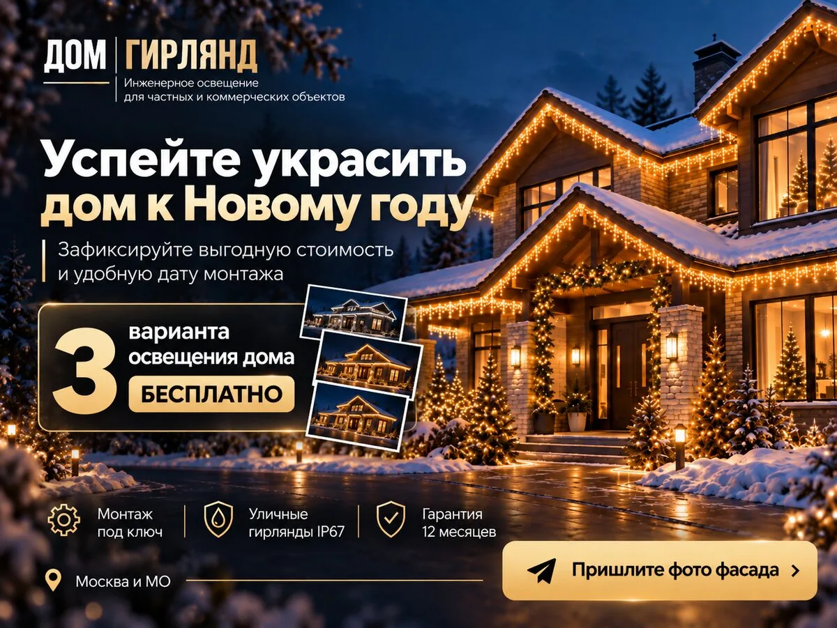 Успейте украсить дом к Новому году в "Дом Гирлянд"