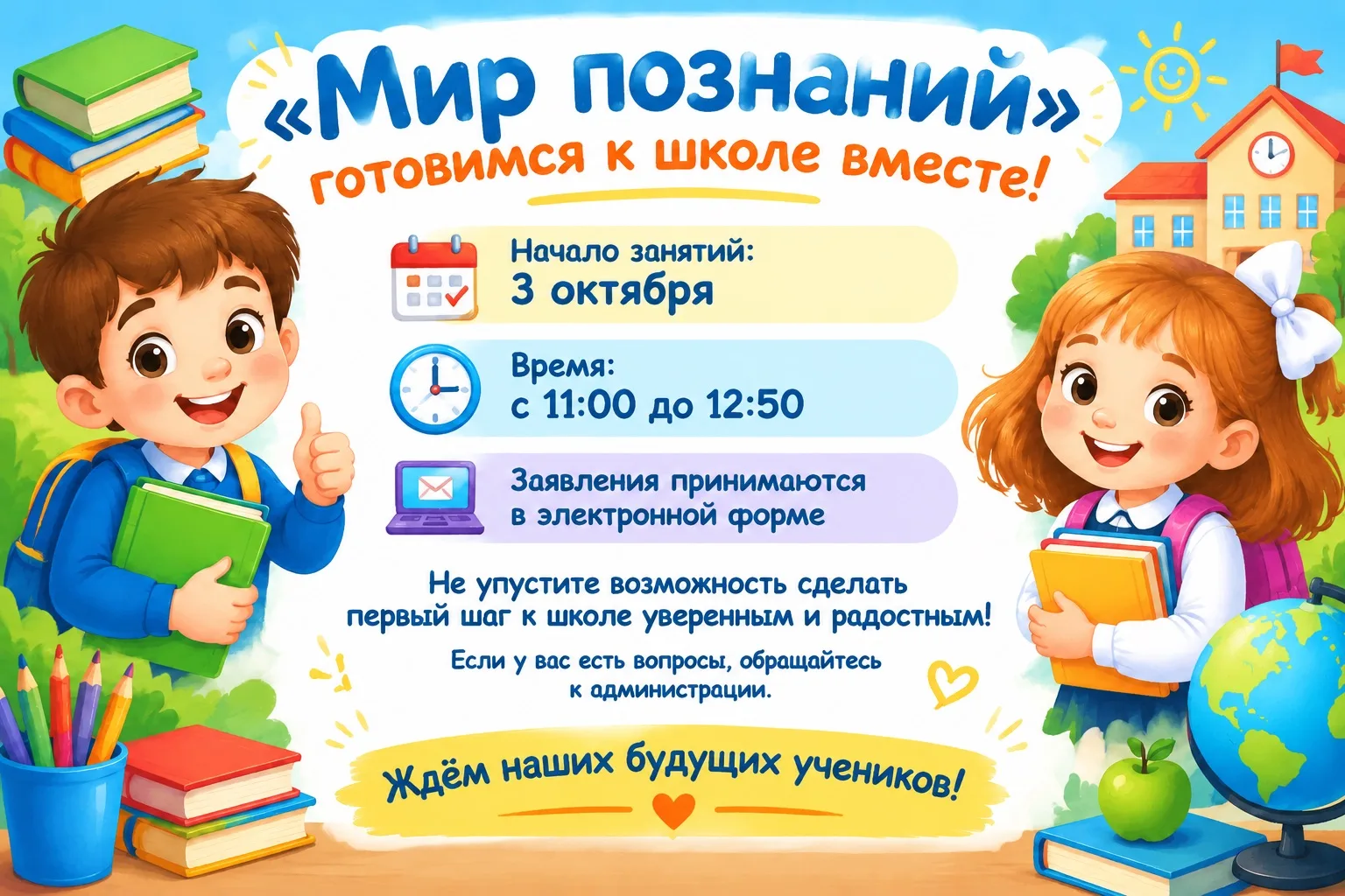📚 «Мир познаний»: готовимся к школе вместе!