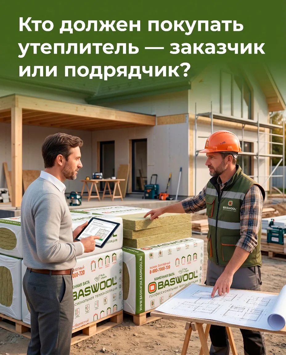 🏠 Кто должен покупать утеплитель — заказчик или подрядчик?