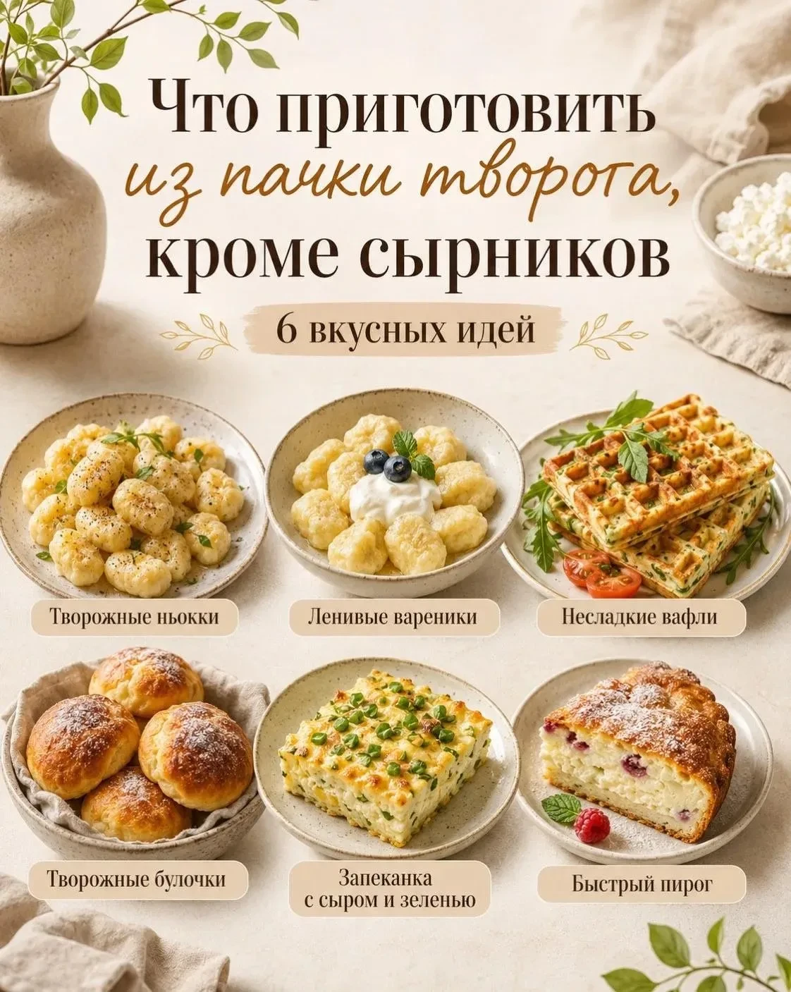 🤍 Что приготовить из творога