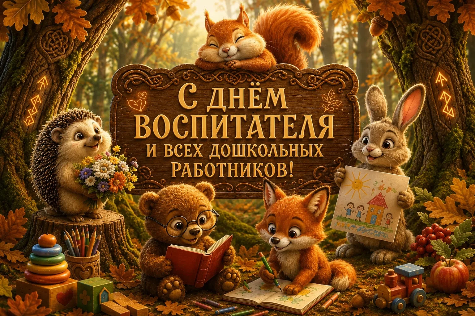 С Днём воспитателя и всех дошкольных работников! 🌿