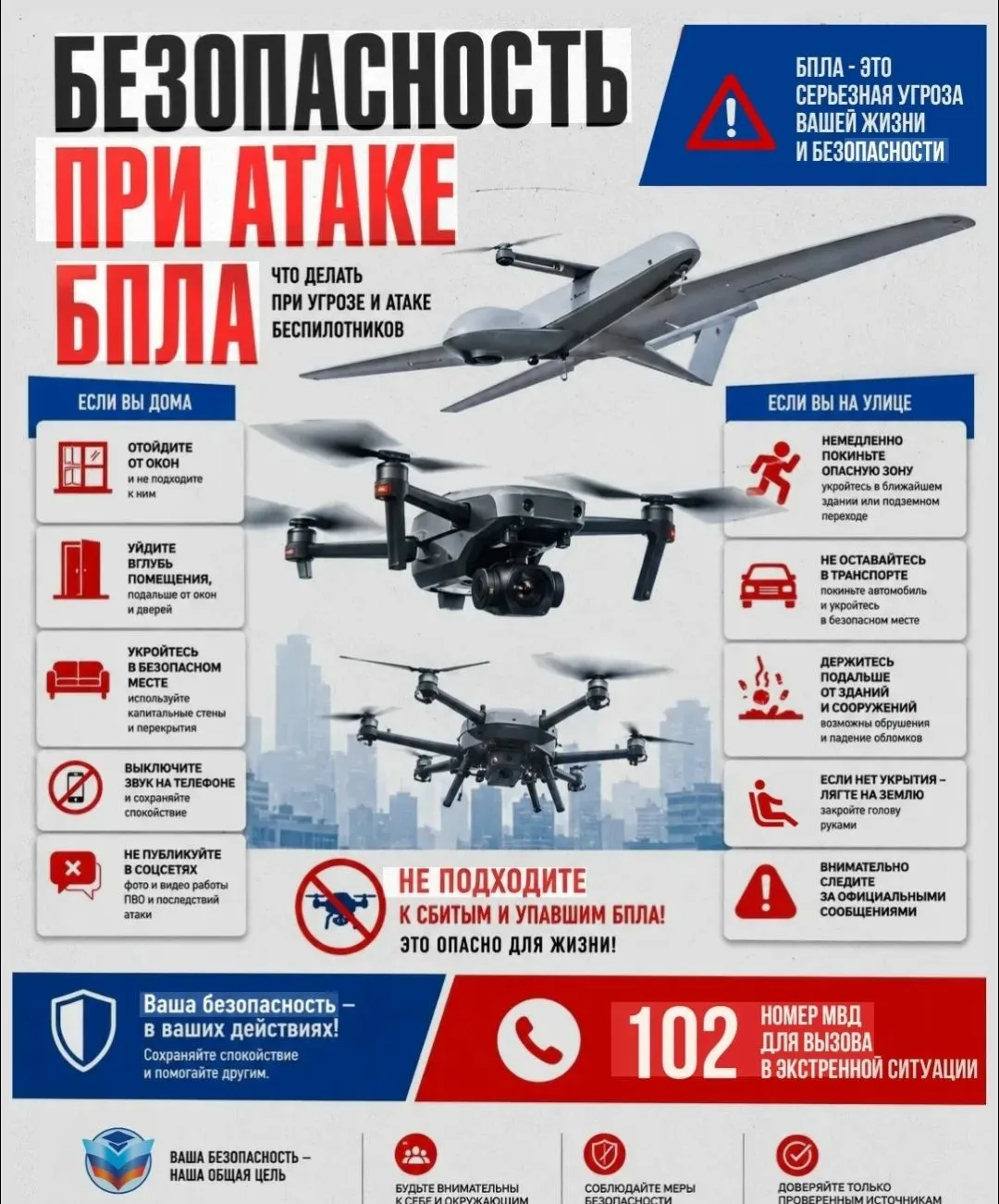 Безопасность при атаке БПЛА