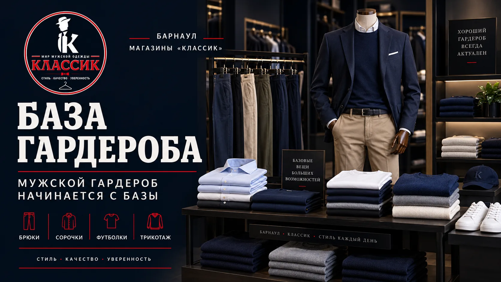 Мужской гардероб начинается с базы