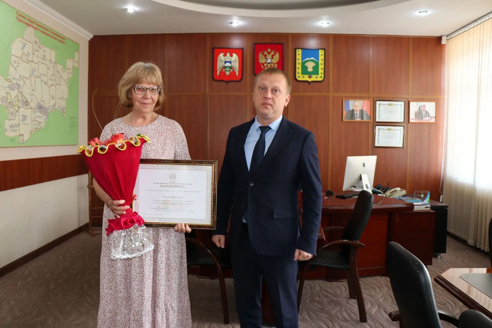 Жительница ст. Екатериноградской Любовь Букановская отмечена благодарностью Главы Кабар...