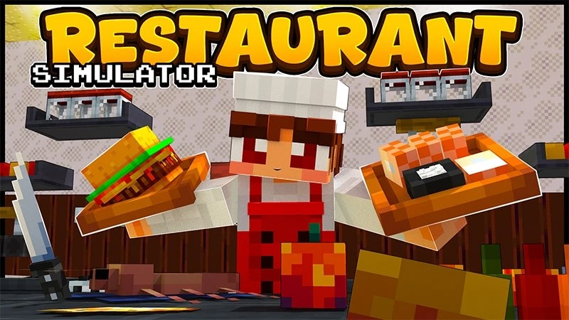 🍽️ Restaurant Simulator

📕 Описание:
Restaurant Simulator превращает Minecraft Bedrock в настоящий